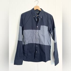 Timo Weiland NWT S Danlly stripe button down navy blue revolve